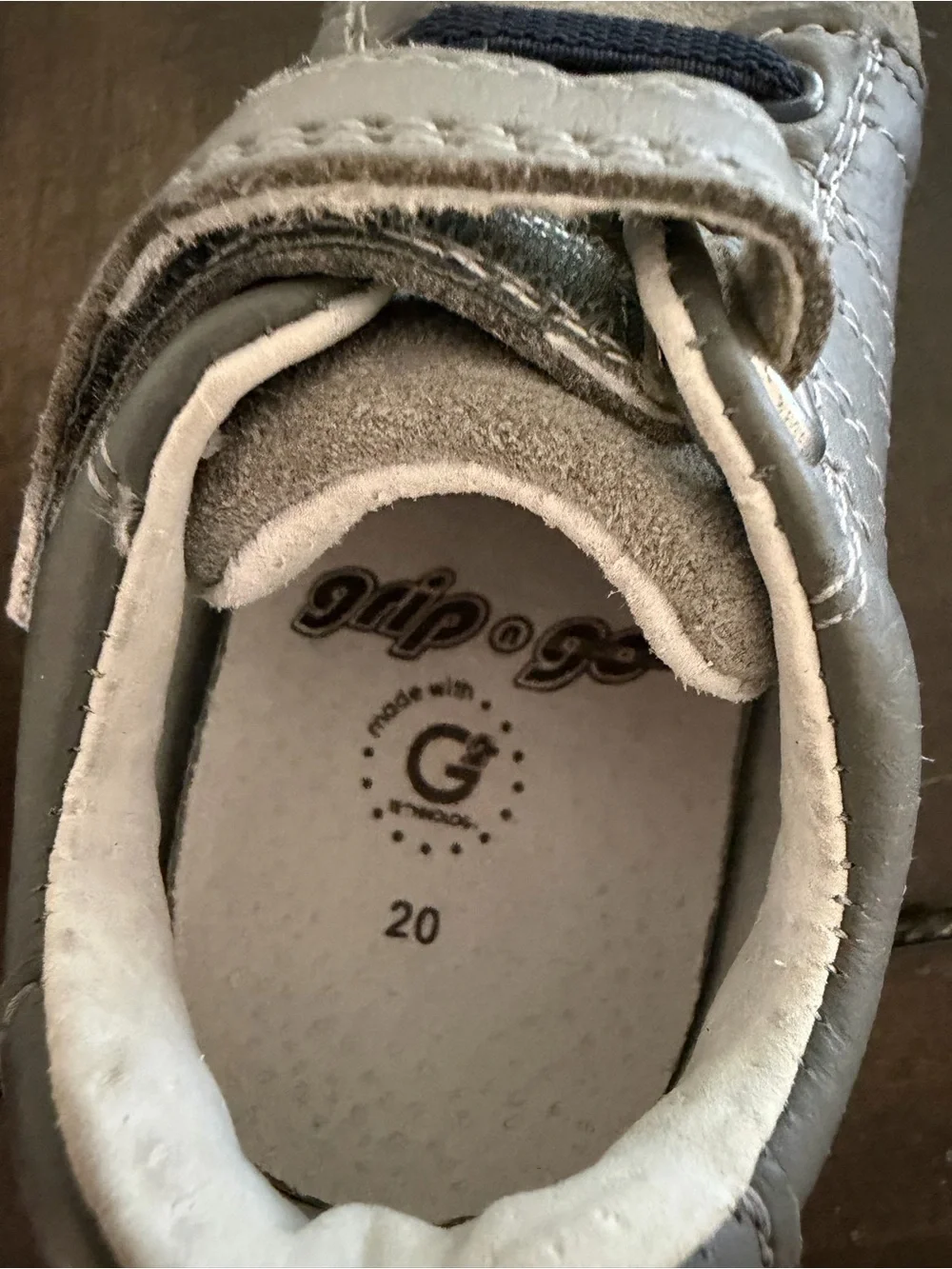 Pediped Grip ’n’ Go Toddler Shoes Gray/Navy – EU Size 20